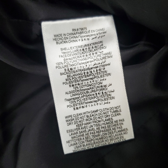 BCBG Maxazria Womens Faux Leather Jacket Small Black Moto Biker Lined - Picture 16 of 16